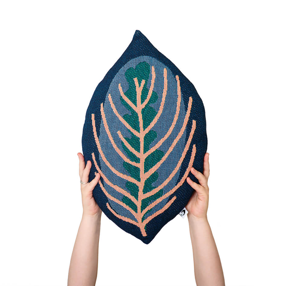 GENESIS - Decorative Leaf Throw Cushion - Calathea